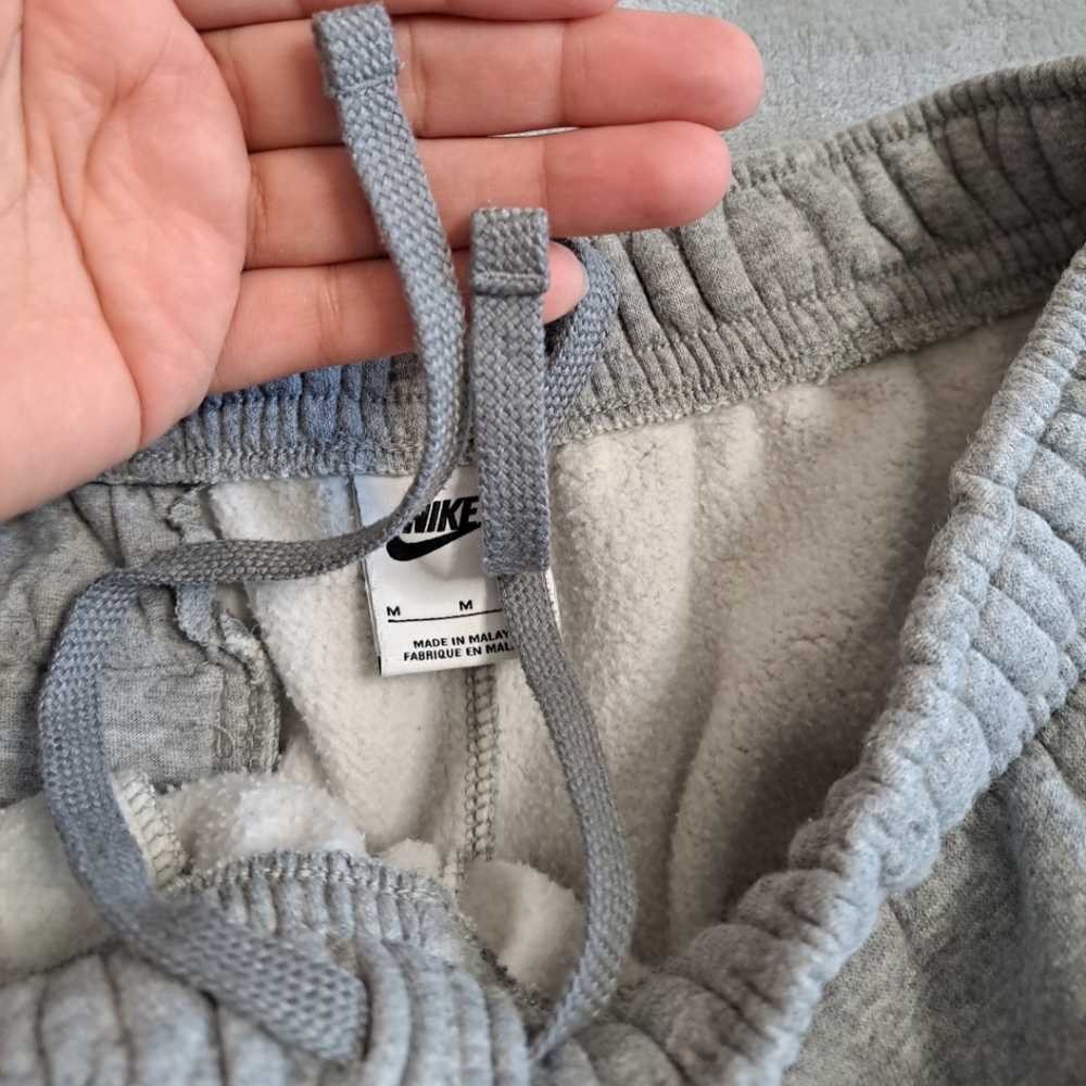 Nike Spartan Basketball Fleece Pants Mens Sz Medium Gray Jogger Sweatpants Logo - Picture 7 of 16